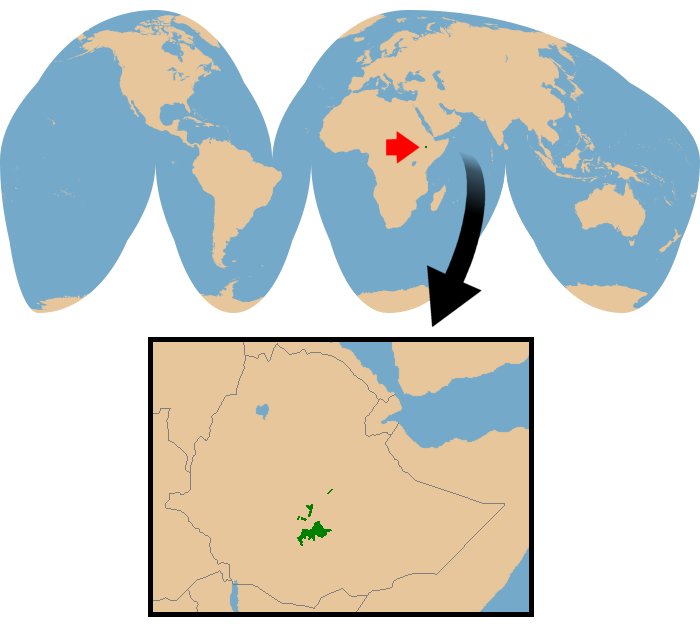 Tragelaphus buxtoni range map